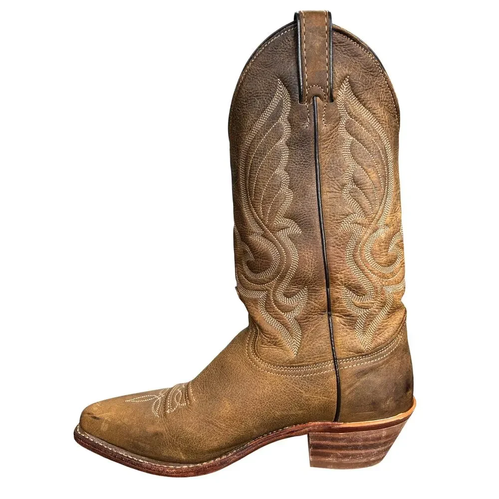 Vintage Abilene Men’s Brown Leather Cowboy Boots Size US 8 D